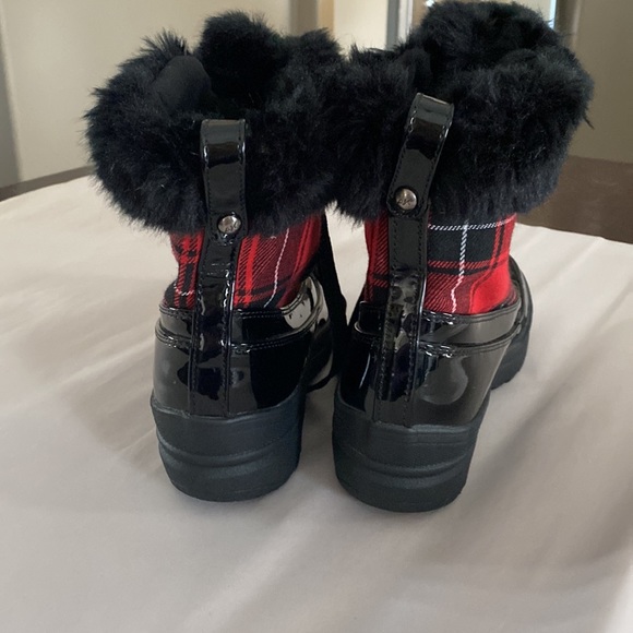 Anne Klein Sport Woman’s Gayla Mid - Calf Snow Boots Size 5.5 M. Lace up - Picture 2 of 7